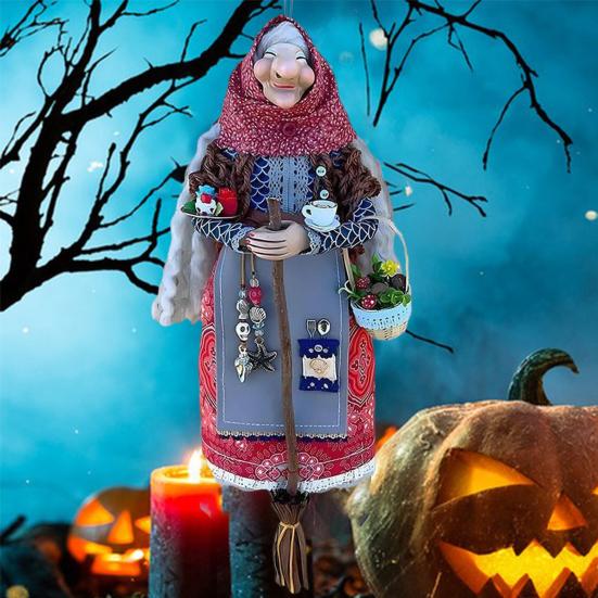 Automobile Pendant Handmade Kitchen Witch Doll Multipurpose Halloween Witch Figurine Luck Charm Home Decoration