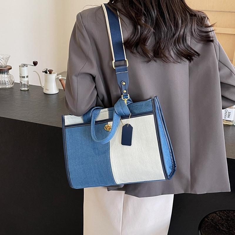 Women's denim crossbody bags  large capacity women's bags  large shoulder bag  designer