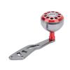 Fishing Reel Power Handle Aluminum Alloy Lightweight Ergonomic Baitcasting Reel Knob Handle Grip Red