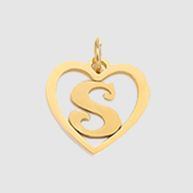 eManco English Alphabet Pendants: Stainless Steel Jewelry Accessories for DIY Projects.