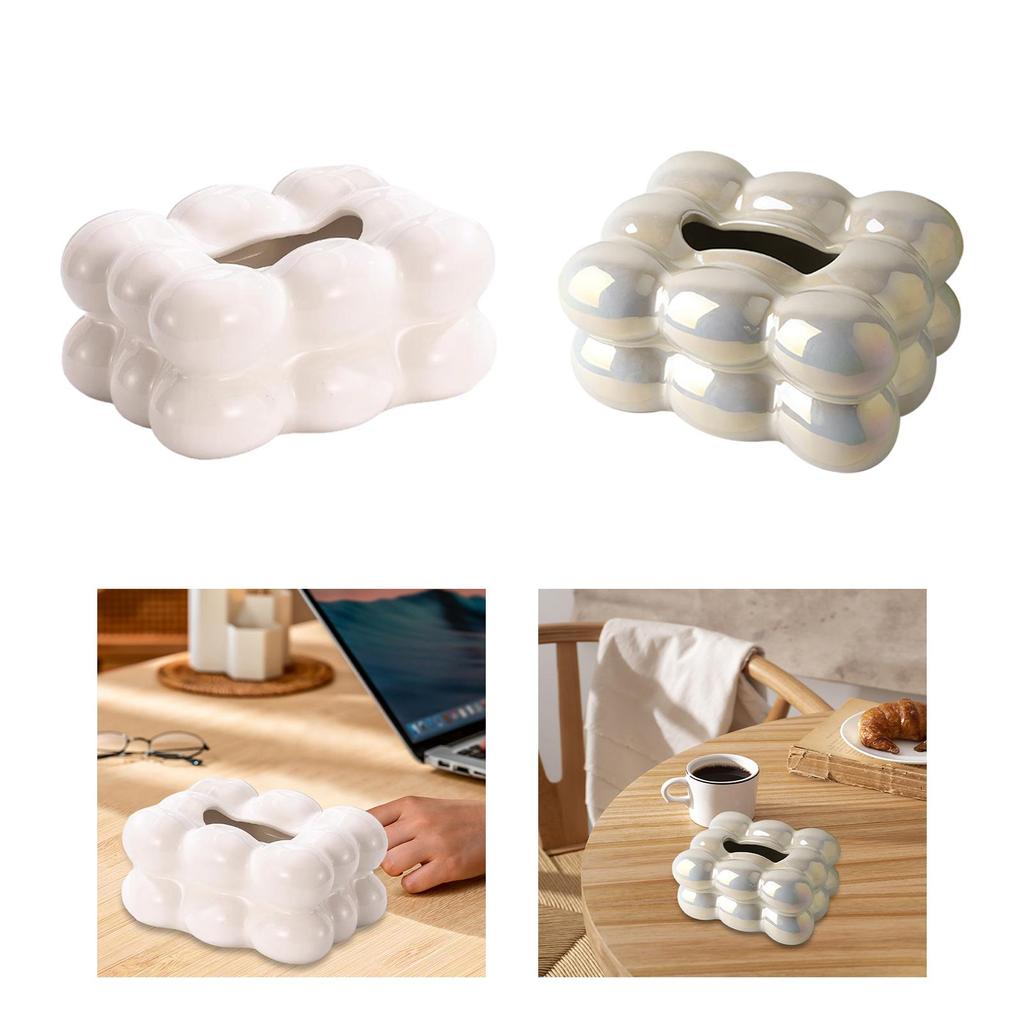 Candy Floss Tissue Box Cover Facial Holder Creative Tabletop Dispenser for Household