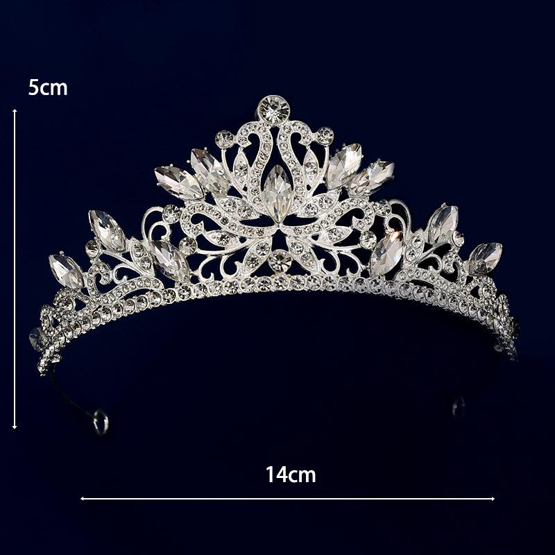 Bridal jewelry wedding tiara princess crown birthday party performance crown flower headband hair accessories tiara