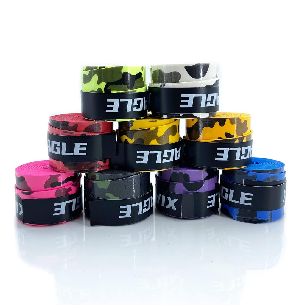 60 Pieces Camouflage Pattern Mix Tennis Drumstick Racket Overgrip Badminton Racket Grip Golf Baseball Bicycle Handle Squash Fishing Rod Sweat Band