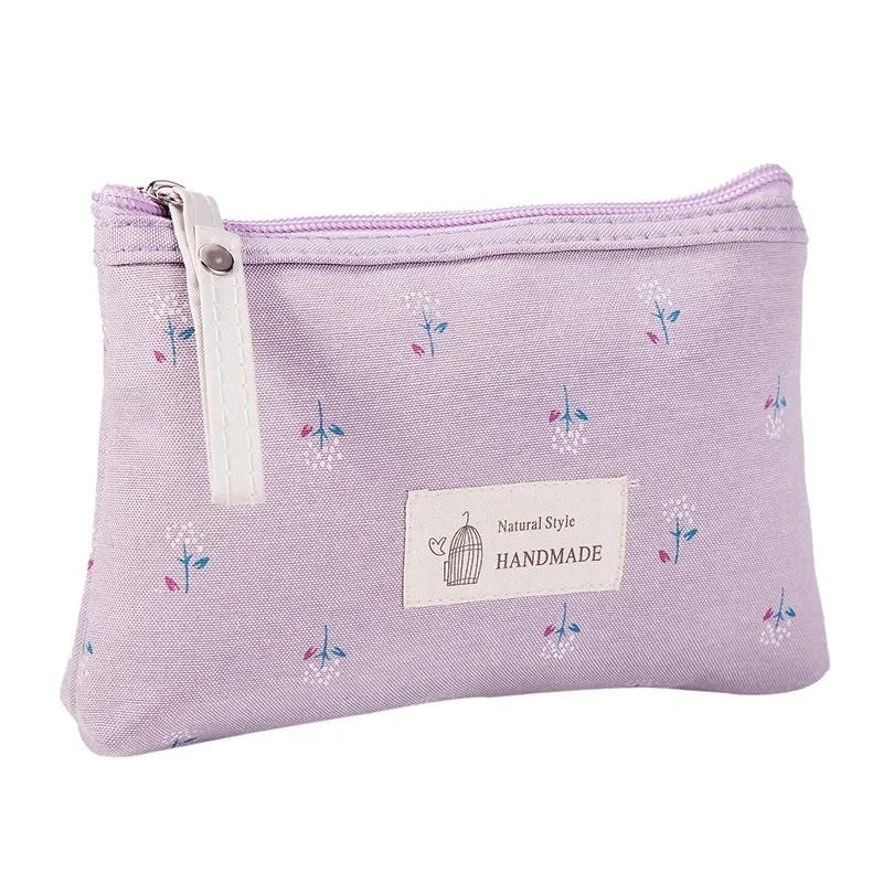 Soft Canvas Dot Print Women Cute Cosmetic Bag Toiletries Organizer Portable Make Up Bags Case Travel Storage Bag