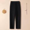 Women's Off-White Cashmere Blend Harem Pants - High-End, Thickened, Straight-Leg for Autumn/Winter 2024.