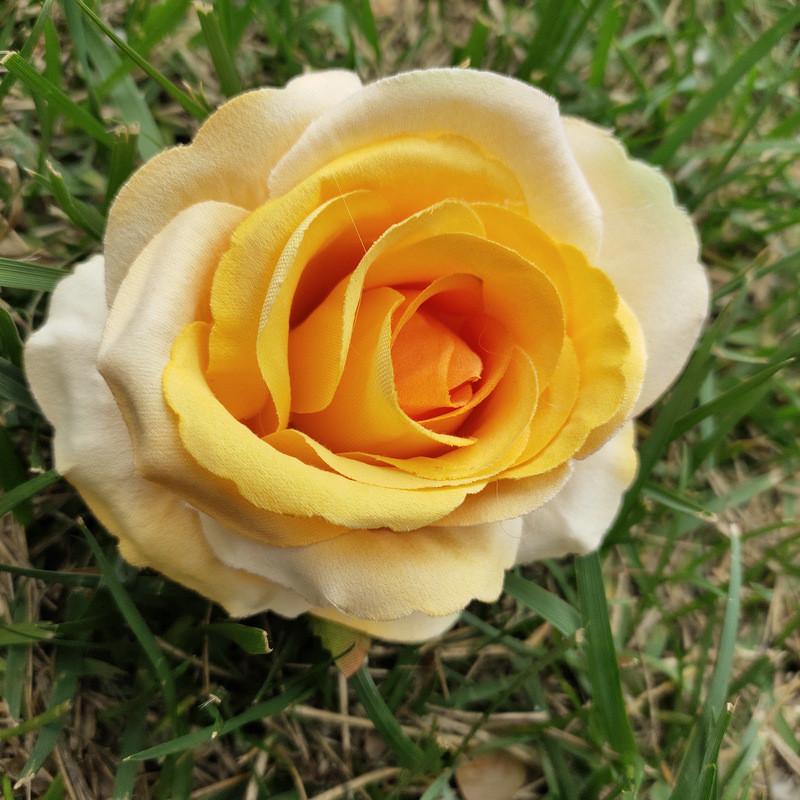 Fabric Rose Flower Heads For Wedding Decorations Wall Arch Silk Bouquet