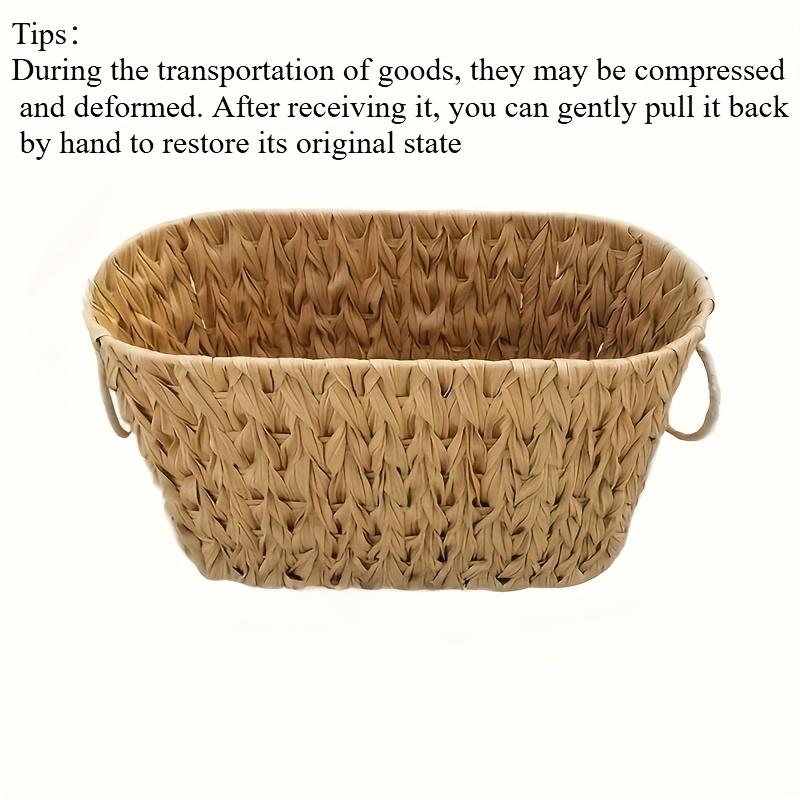 Home Handmade Basket Rattan Basket Plastic Bedroom Storage