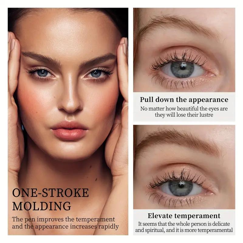 Waterproof 4 Point Liquid Eyebrow Pencil with 3D Long Lasting Eye Brow Brush - Natural Microblade Makeup Tools