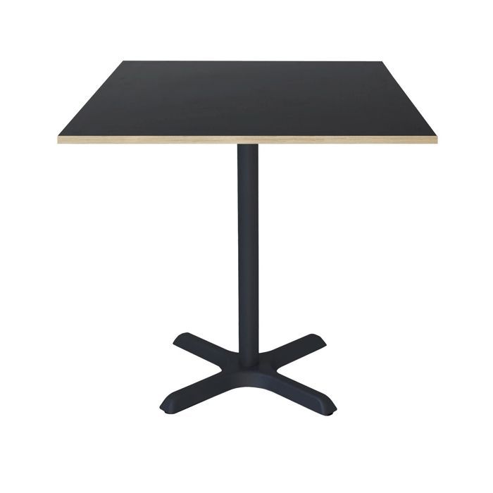 Table 70 x 70 cm - modèle Dina noir chants bois