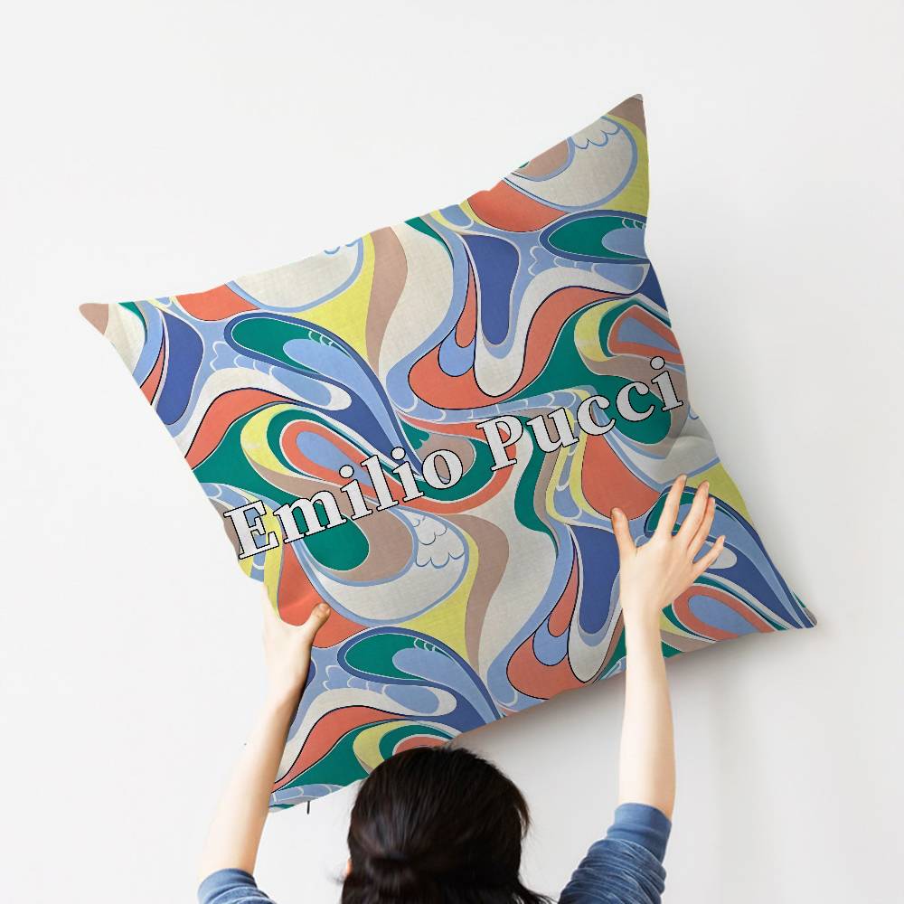 Fashion EEEEmilio logo PPucci Maple Design Cushion Cover Happy Autumn Harvest decor Holiday Decorati Pillow Cover