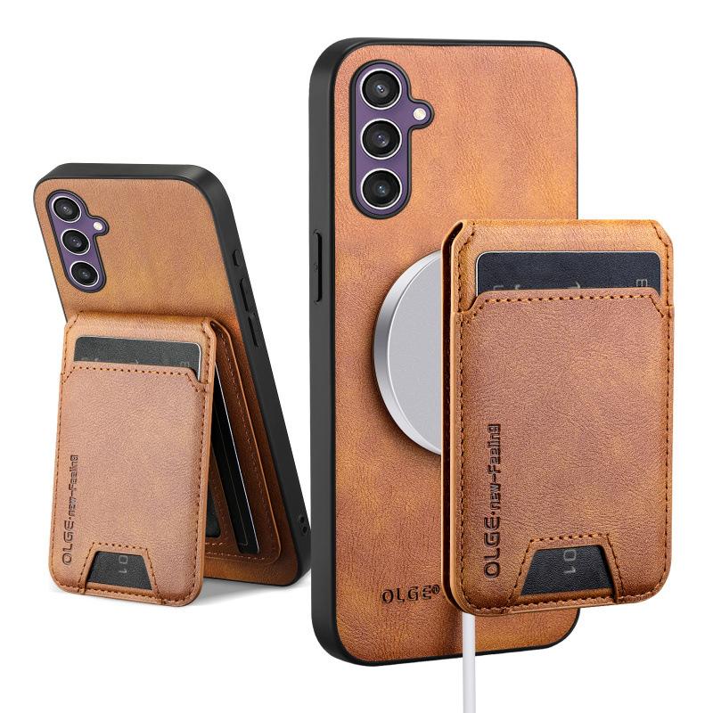 Suitable for Samsung Galaxy S24 Mobile Phone Case 24FE Cow Pattern Leather Magnetic Card Case New S24Ultra