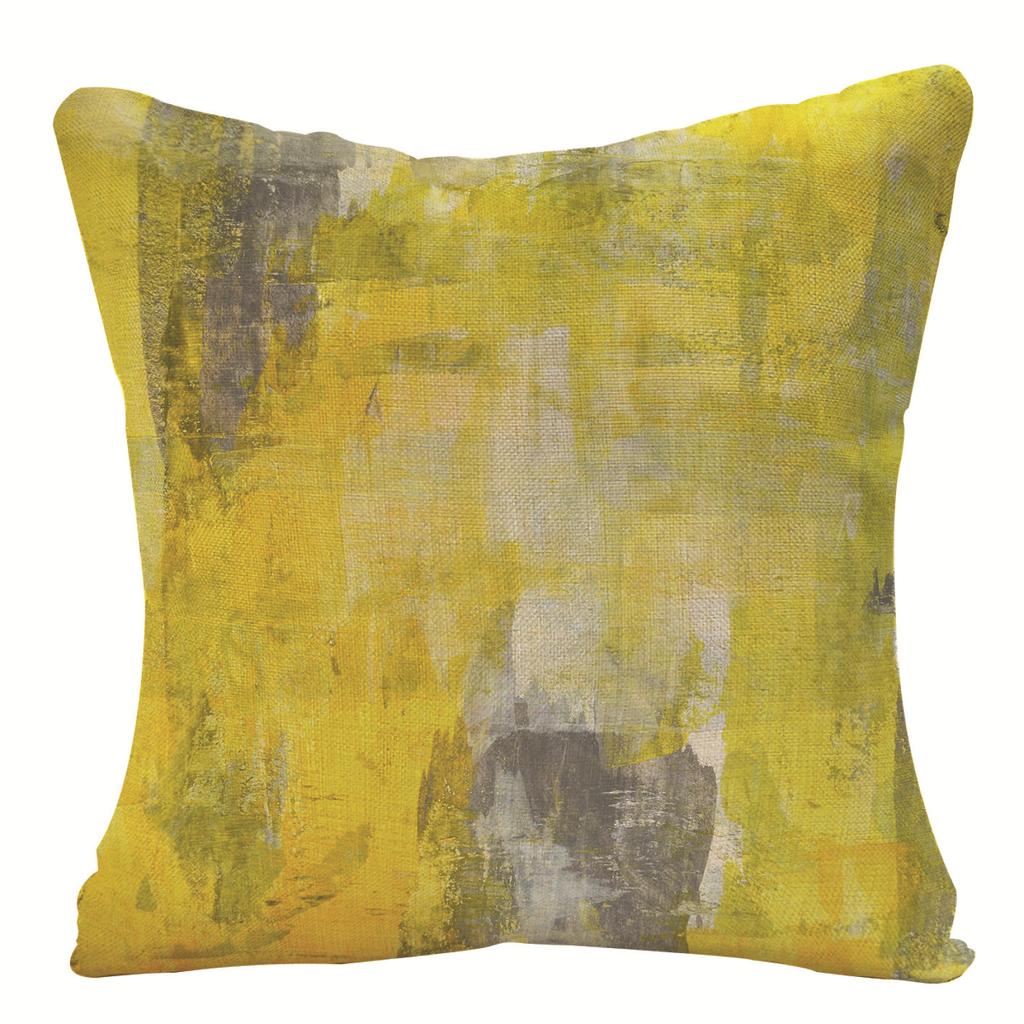 Home Oil Painting Geometric Abstract Pillow Case Sofa Pillow Cushion Cover