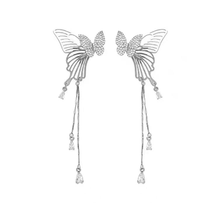 Sweet Butterfly Tassel Ear Cuff - No Piercing Needed - New Stylish Women's Long Earrings