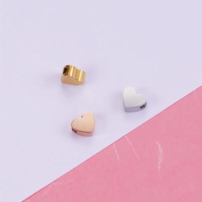 "Mirror Titanium Steel Heart-Shaped Pendant: DIY Pearlescent Love Laser Jewelry"