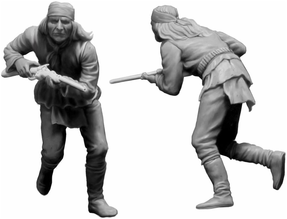 Master Box 1/35 Skala Indian Wars Apache Attack, 2 Amerikanska Ursprungsbefolkningssoldater + Häst Plastmodellkit MB35188