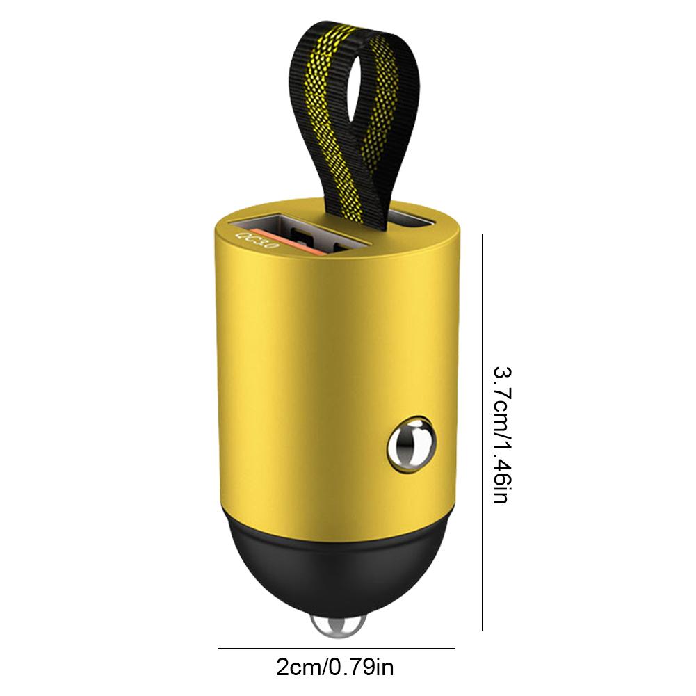 200W Car Phone Charger Mini Car Charger Dual Port Charger Adapter USB Type-C Car Charger for Most Car Models