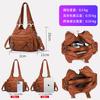 Retro Women's Bag, Large Capacity, Fashionable and Multi-purpose Handbag, Simple Washed Soft Leather Mother Bag, Shoulder Bag.