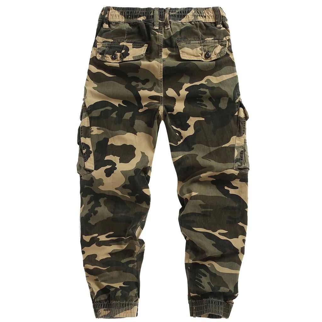 Camouflage Casual Cargo Pants Men Fashion Multi-Pockets Streetwear Loose Trousers Male Jogger Cotton Military Daily Pants