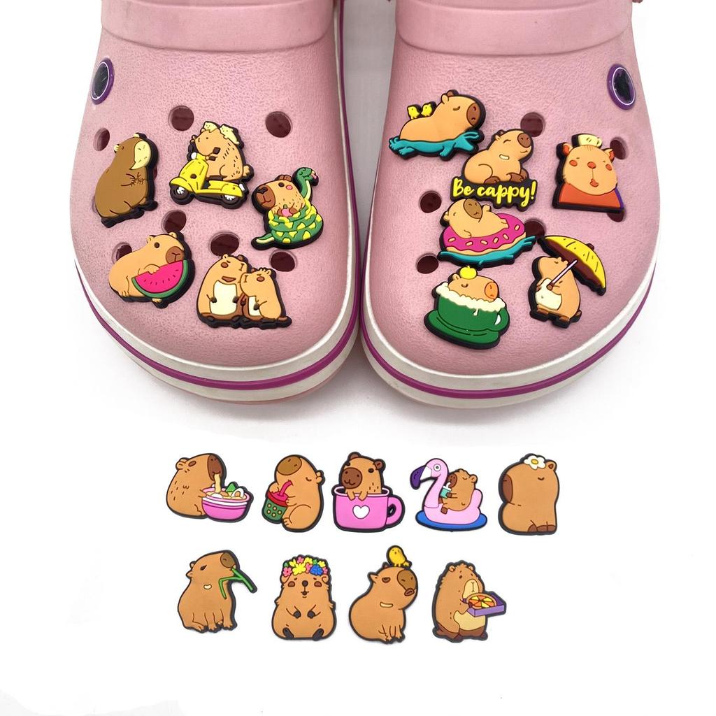Ciondoli per Scarpe Capybara Hole in PVC Gomma Morbida - Decorazioni e Accessori Creativi per Scarpe
