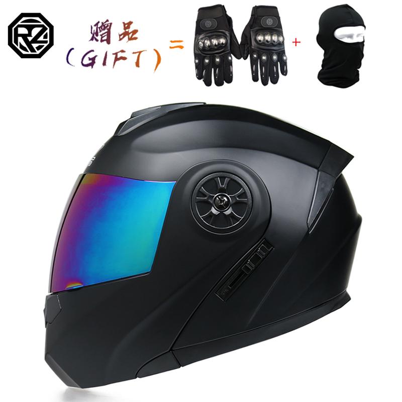 Latest DOT Approved Safety Modular Flip Motorcycle Helmet Racing Dual Lens Helmet Interior Visor