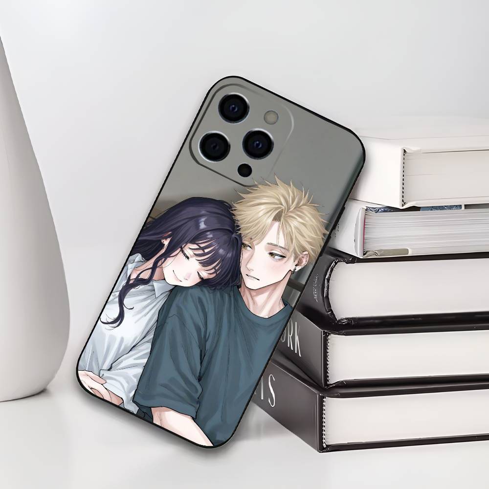 R-Rintaro Tsumugi K-Kaoruko Waguri Phone Case For iPhone 17,16,15,14,13,12,11 Plus,Pro Max,XS,Soft Black Cover