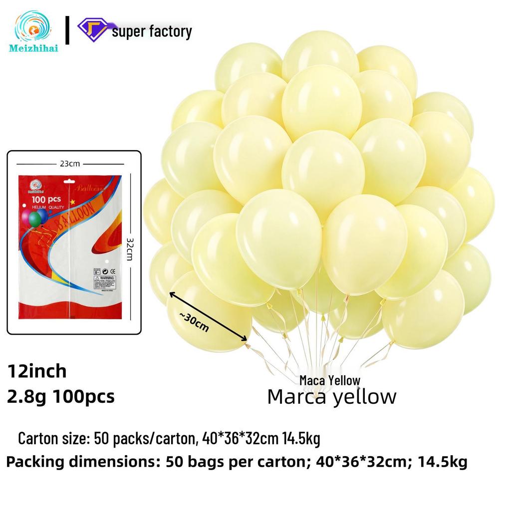 Colorful Macaron Balloons: Round Dopamine Balloons for Children's Birthday Party Decoration