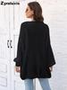 Gilet Cardigan Grosse Maille pour Femme, Nouveautés Automne Style Décontracté Lâche
