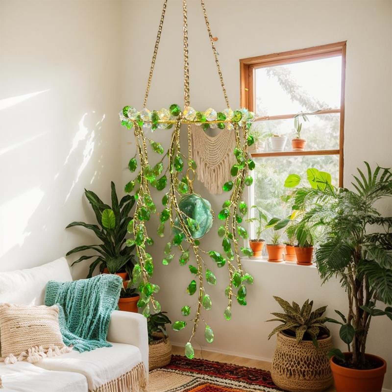 Ловец снов Ловец солнечного света Цветной солнечный хрустальный орнамент Декорация для детской комнаты Музыка ветра Подарок one size