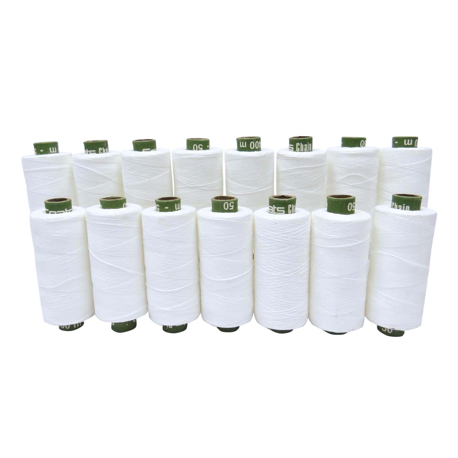 

400 метрів Біла поліестерова котушка Оверлок Ручна машина для шиття Сергер 1 Box - 15 Spools 400 Mtr білий