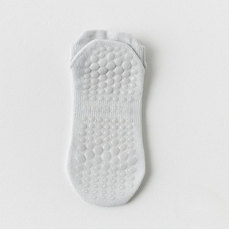 

Летние носки для йоги, Однотонные короткие хлопковые носки, Носки с силиконовыми противоскользящими вставками для занятий пилатесом и фитнесом на полу в помещении 1 pair