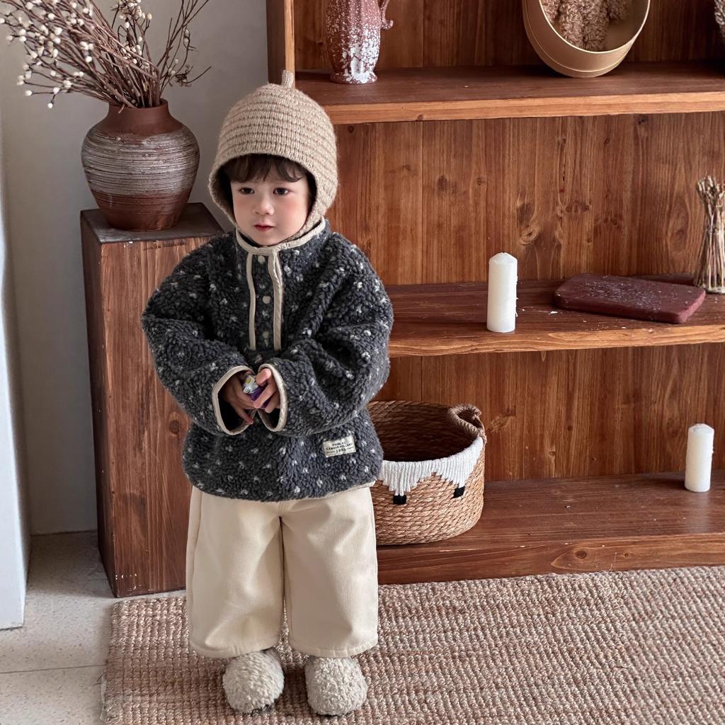 Kinderkleidung verdickt Winter neu Baby Winter Wollpullover Kinderkleidung Jungen Fleece-Set