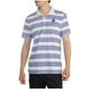 Golf Striped Short Sleeve Stretch Polo Size M Wear, Shirt, White/Blue,