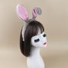 4-częściowy zestaw akcesoriów do kostiumu dla dorosłych króliczków dla dzieci, uszy królika, opaska na głowę, kokarda, nos królika na Halloween, Wielkanoc