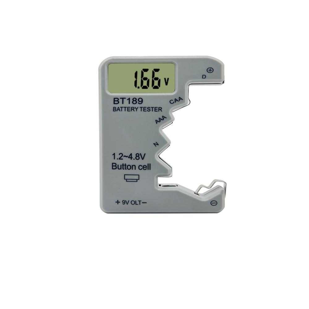 

BT189 Digital Battery Tester LCD Display AA/AAA/9V/1.5V Button Cell Battery Capacity Check Detector Capacitance Diagnostic Tool