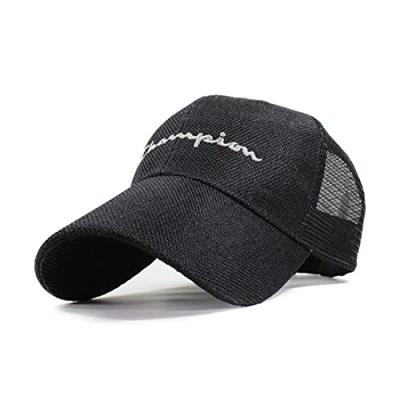 Cap for Men and Work Large Big Mesh Popular Day Present for [Champion] Women, Cap, Size, Size, Hat, Cap, Brand, Trendy, Father's Gift, Men… (L, Black)