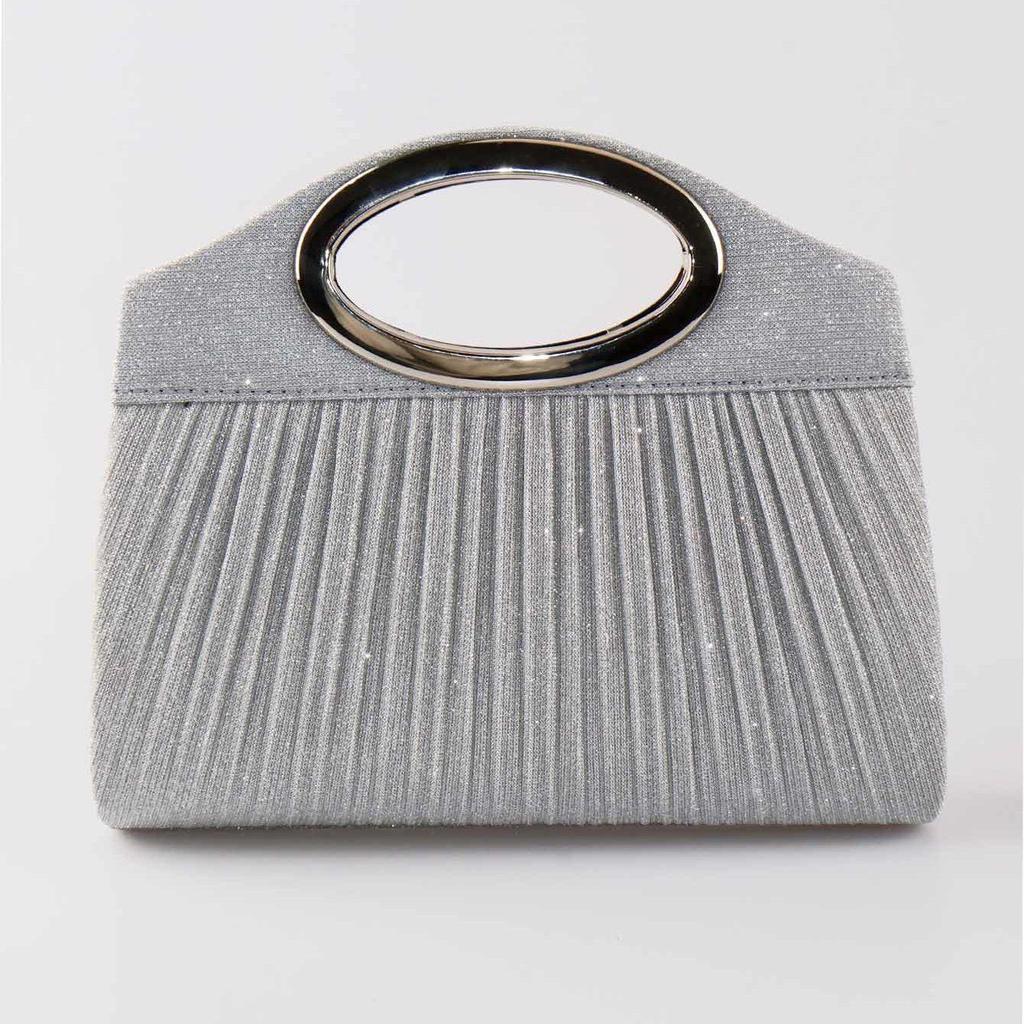 Women's Pleated Cross-body Clutch: Small Evening Shoulder Bag for Weddings and Banquets.