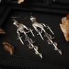Gothic Hand Sword Snake Dangle Earrings, Snake Sword Dangle Earrings, Gothic, Vikings, Witchy, Medieval, Viking, Boho