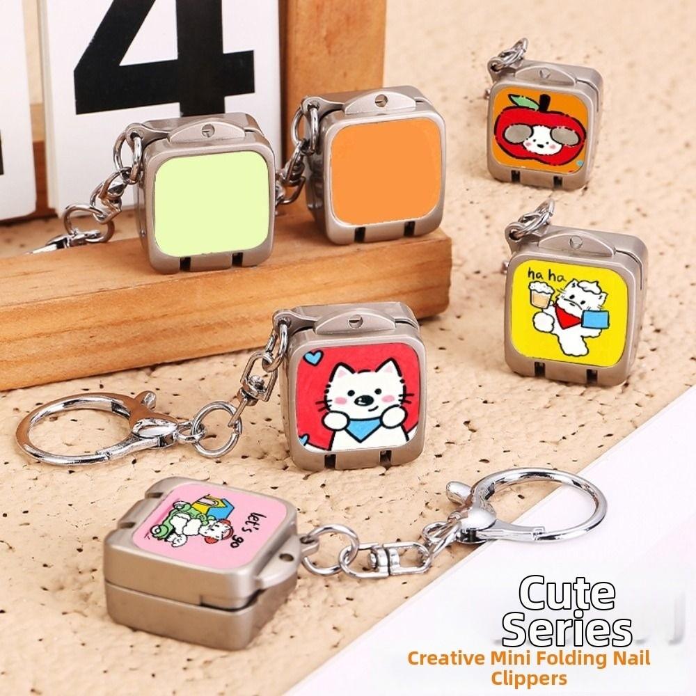 Creative Nail Nipper Keychain Portable Nail Clipper Key Ring Nail Cutting Pliers  Nail Art