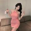 2026 Sexy Pure Desire Wind Neck Suspender Skirt Summer New Temperament Versatile Dress Women's Retro Hip Skirt