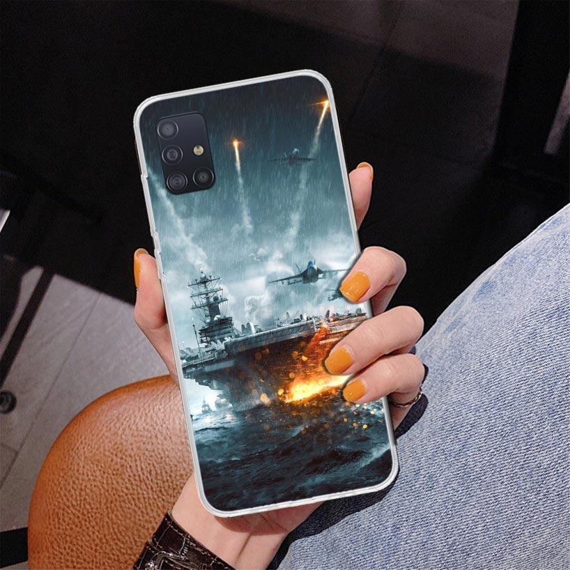 Military Aircraft Warship Fighter Phone Case For Samsung Galaxy A52 A32 A22 A12 A51 A31 A50S A30S A20S A10S Note 20 Ultra 10 Plu