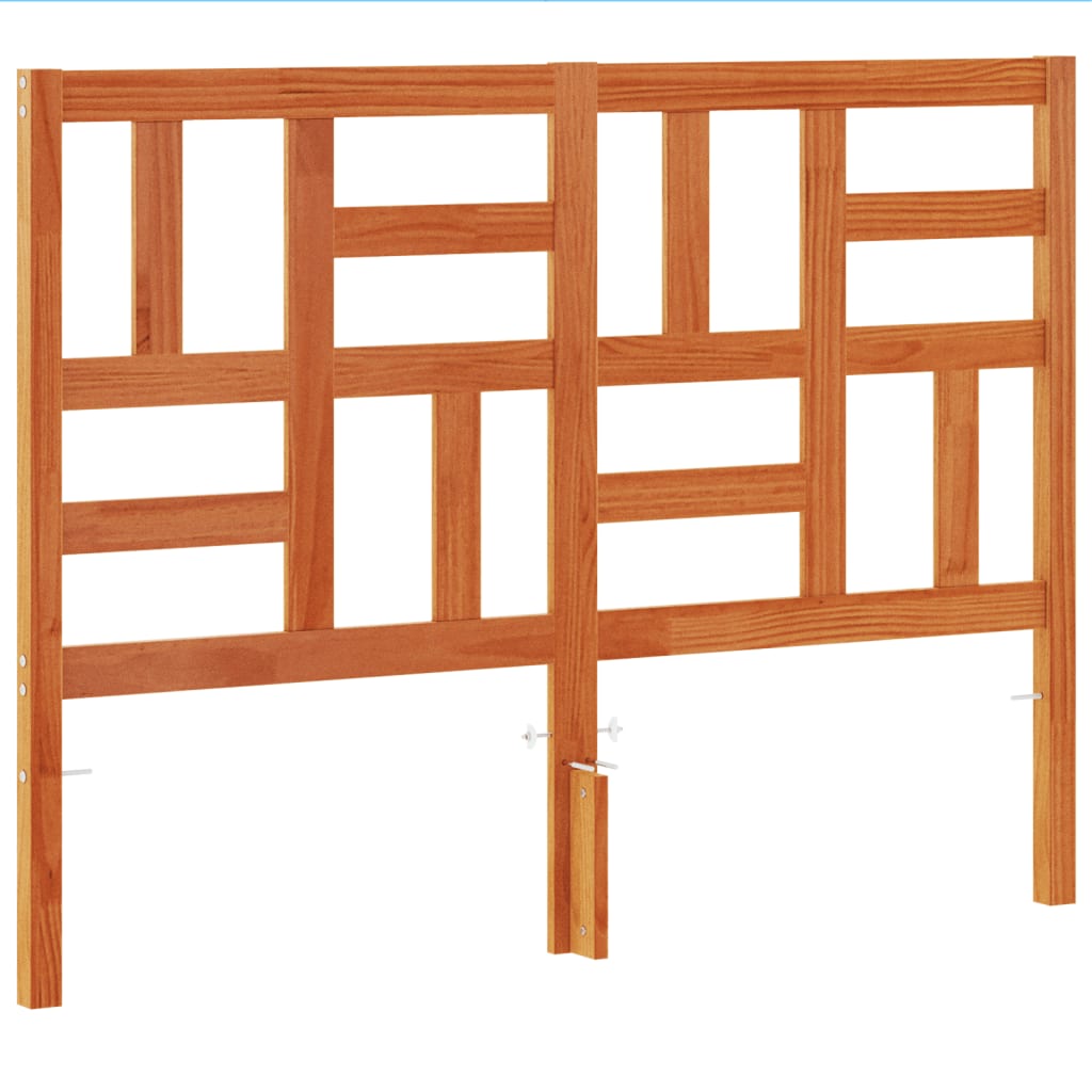 Headboard Wax Brown 160 Cm Solid Pine Wood