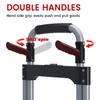 Folding Aluminum Hand Truck Dolly Cart 150KG Capacity Heavy Duty Two-Wheeled TPR Wheels Industrial Cargo Handling Storage