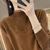 Damen Kaschmirpullover Qinghe Kaschmir 50% Wolle 50% Maulbeerseide Damen Herbst und Winter Kaschmir Pullover Weich und Warm