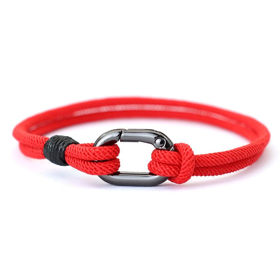 Handmade Adjustable Alloy Braided Milanese Rope Oval Chain Spring Buckle Bracelet Gift Armband Jewelry for Men Women Students