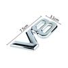 Emblema de Guardabarros de Coche Insignia de Maletero Pegatinas V8 Accesorios Logo V8 Metálico Cromado Negro 3D