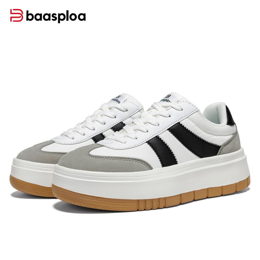 Baasploa women's board shoes are warm, comfortable, thick soled, height increasing sports shoes, lightweight casual shoes, retro and trendy shoes