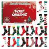24 Pairs Christmas Sock Advent Calendar 2025 Unisex Socks 24 Days Countdown Gift for Adults Xmas Party Favor(Novelty)