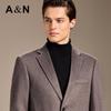 Antonio Men's Luxury Silk Cashmere Wool Blend Short Business Overcoat