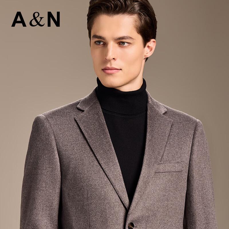 Antonio Men's Luxury Silk Cashmere Wool Blend Short Business Overcoat