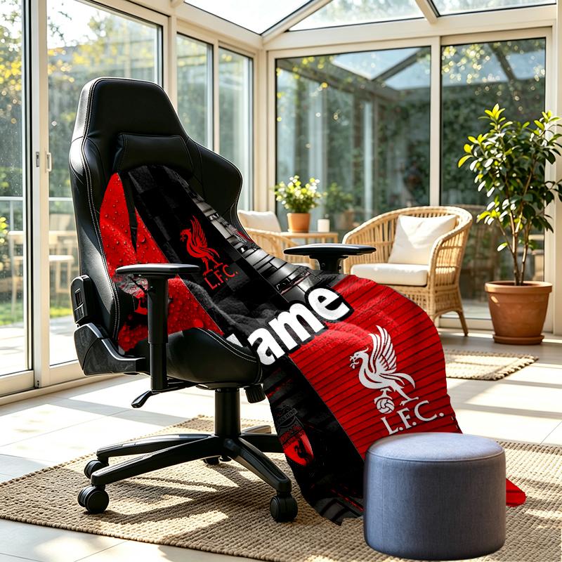 Custom Name Personalized Football team F.C Print Blankets, Home Decor, Bedroom, Sofa, Camping, Couch, Gifts for Birthday Christmas
